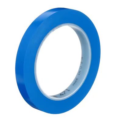 3M™ Vinyl Tape 471, Blue, 1/2 in x 36 yd