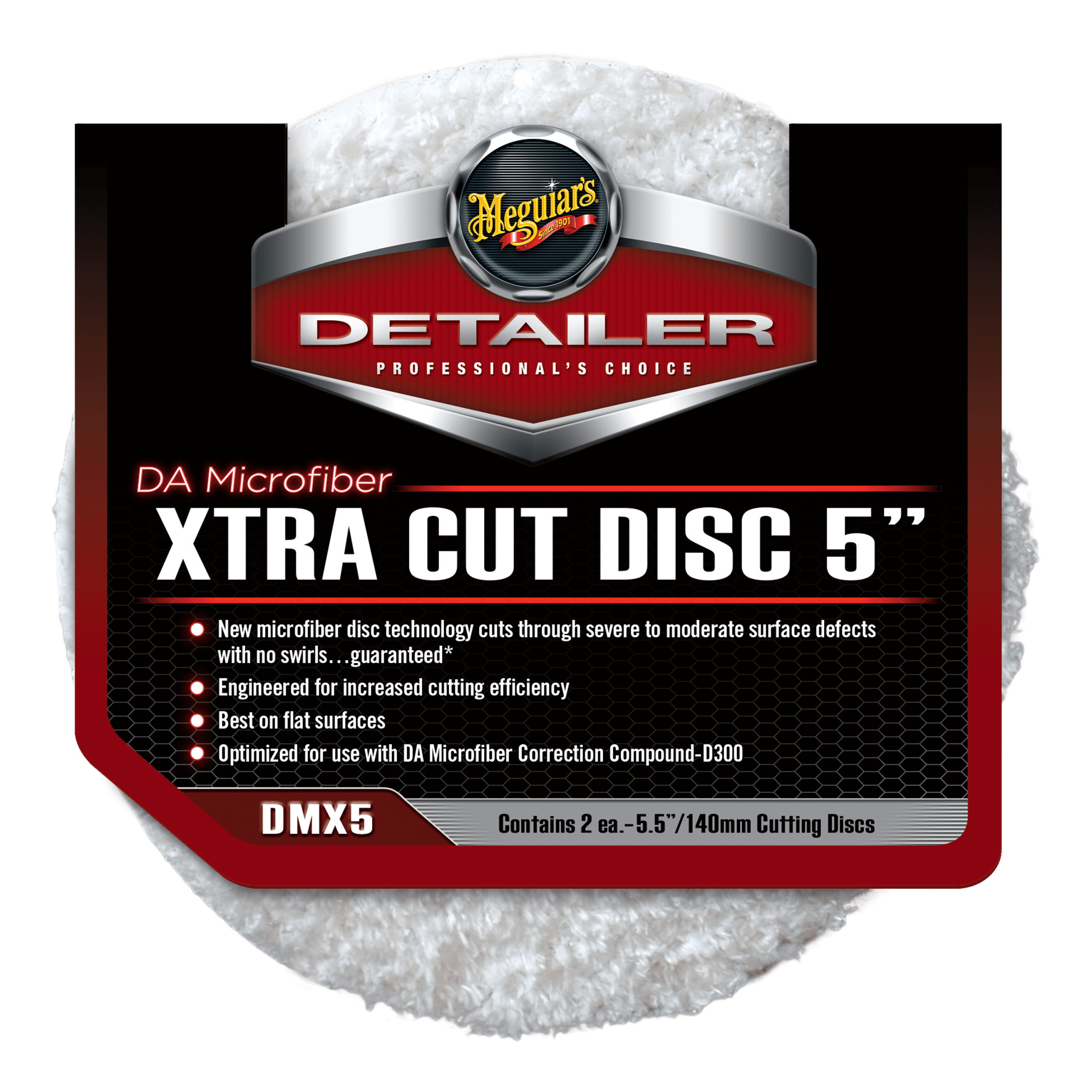Meguiar's® DA Microfiber Xtra Cut Disc - 5 Inch, DMX5, 2 Pack
